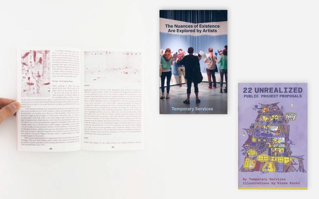 A grouping of book covers on a table top.